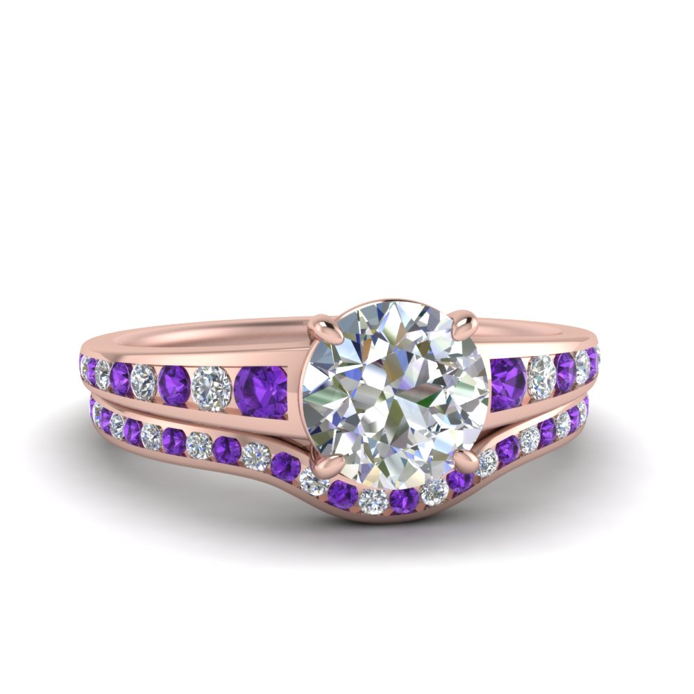 round-cut-graduated-channel-diamond-wedding-set-with-purple-topaz-in-FD122866ROGVITO-NL-RG