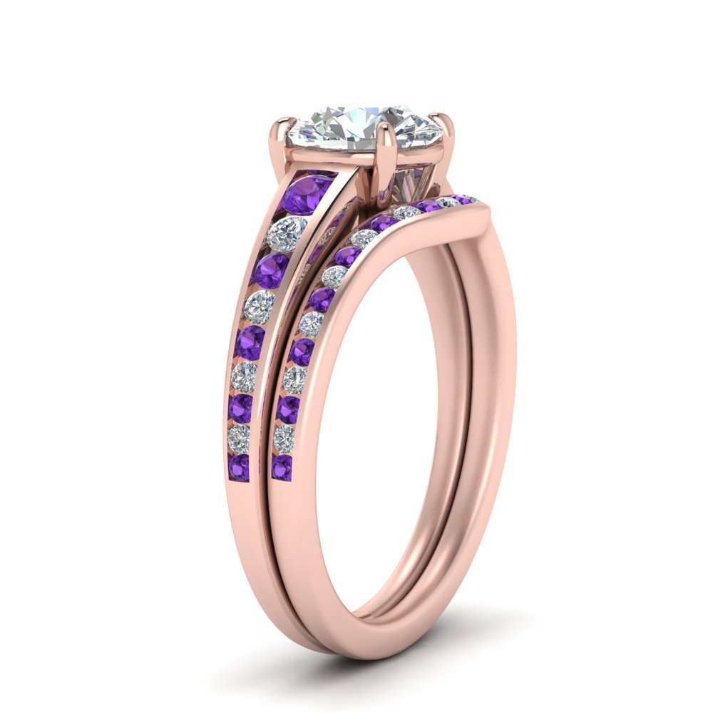 round-cut-graduated-channel-diamond-wedding-set-with-purple-topaz-in-FD122866ROGVITO-NL-RG