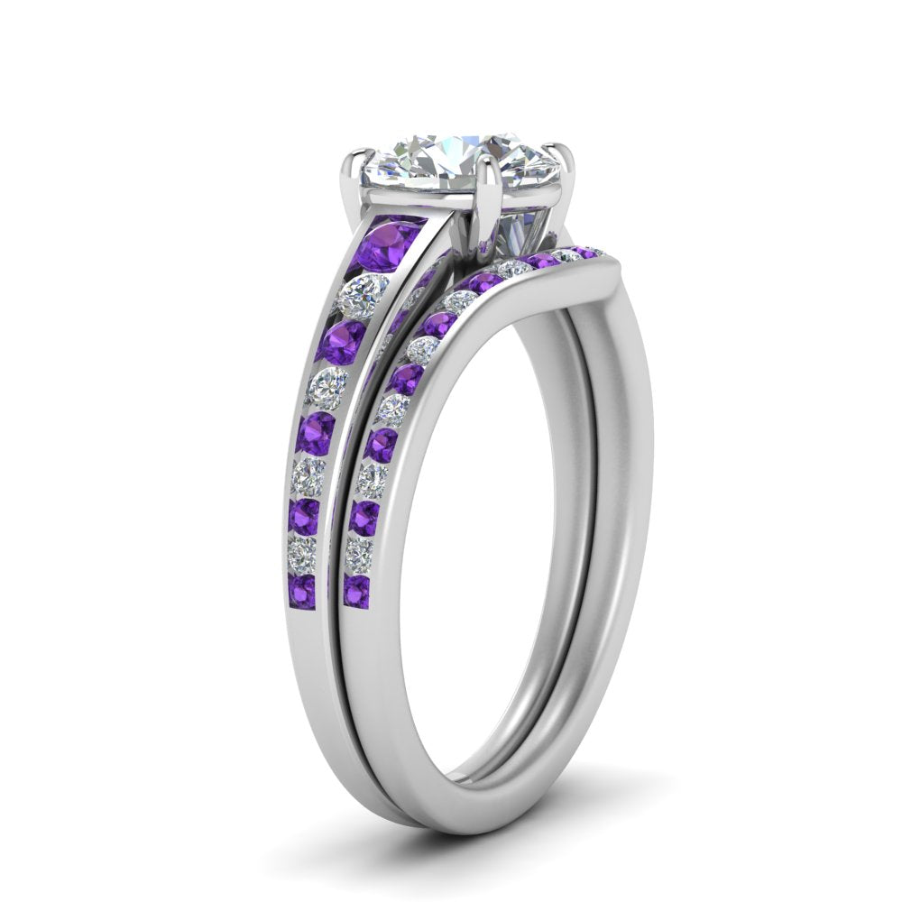 round-cut-graduated-channel-diamond-wedding-set-with-purple-topaz-in-FD122866ROGVITO-NL-WG