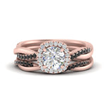 Load image into Gallery viewer, round-cut-halo-black-diamond-infinity-bridal-set-in-rose-gold-FD9212ROGBLACK-NL-RG-B2.jpg
