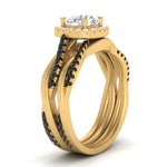 Load image into Gallery viewer, round-cut-halo-black-diamond-infinity-bridal-set-in-yellow-gold-FD9212ROGBLACK-NL-YG-B2.jpg
