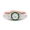 Load image into Gallery viewer, round-cut-halo-cluster-accent-emerald-engagement-ring-in-rose-gold-FD10512RORGEMGR-NL-RG.jpg?v=1770117321