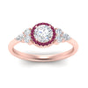 Load image into Gallery viewer, round-cut-halo-cluster-accent-pink-sapphire-engagement-ring-in-rose-gold-FD10512RORGSADRPIANGLE5-NL-RG.jpg?v=1770117321