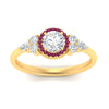 Load image into Gallery viewer, round-cut-halo-cluster-accent-pink-sapphire-engagement-ring-in-yellow-gold-FD10512RORGSADRPIANGLE5-NL-YG.jpg?v=1770117321
