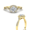 Load image into Gallery viewer, round-cut-halo-diamond-engagement-ring-in-FD11140RORANGLE3-NL-YG