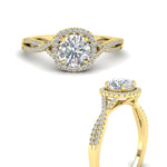 Load image into Gallery viewer, round-cut-halo-diamond-engagement-ring-in-FD11140RORANGLE3-NL-YG
