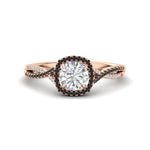 Load image into Gallery viewer, round-cut-halo-diamond-engagement-ring-with-black-diamond-in-FD11140RORGBLACKANGLE3-NL-RG

