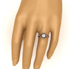 Load image into Gallery viewer, round-cut-halo-diamond-engagement-ring-with-black-diamond-in-FD11140RORGBLACKANGLE3-NL-RG