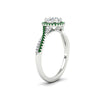 Load image into Gallery viewer, round-cut-halo-diamond-engagement-ring-with-emerald-in-FD11140RORGEMGRANGLE3-NL-WG