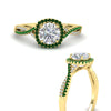 Load image into Gallery viewer, round-cut-halo-diamond-engagement-ring-with-emerald-in-FD11140RORGEMGRANGLE3-NL-YG