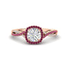 Load image into Gallery viewer, round-cut-halo-diamond-engagement-ring-with-pink-sapphire-in-FD11140RORGSADRPIANGLE3-NL-RG