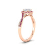 Load image into Gallery viewer, round-cut-halo-diamond-engagement-ring-with-pink-sapphire-in-FD11140RORGSADRPIANGLE3-NL-RG