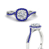 Load image into Gallery viewer, round-cut-halo-diamond-engagement-ring-with-sapphire-in-FD11140RORGSABLANGLE3-NL-WG