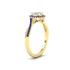 Load image into Gallery viewer, round-cut-halo-diamond-engagement-ring-with-sapphire-in-FD11140RORGSABLANGLE3-NL-YG