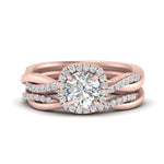 Load image into Gallery viewer, round-cut-halo-diamond-infinity-bridal-set-in-rose-gold-FD9212RO-NL-RG-B2.jpg