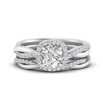 Load image into Gallery viewer, round-cut-halo-diamond-infinity-bridal-set-in-white-gold-FD9212RO-NL-WG-B2.jpg
