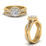 Load image into Gallery viewer, round-cut-halo-diamond-infinity-bridal-set-in-yellow-gold-FD9212RO-NL-YG-B2.jpg
