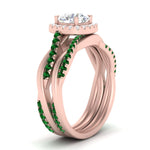 Load image into Gallery viewer, round-cut-halo-emerald-infinity-bridal-set-in-rose-gold-FD9212ROGEMGR-NL-RG-B2.jpg

