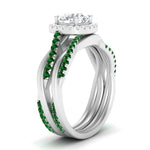 Load image into Gallery viewer, round-cut-halo-emerald-infinity-bridal-set-in-white-gold-FD9212ROGEMGR-NL-WG-B2.jpg
