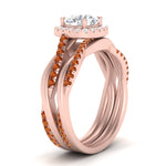 Load image into Gallery viewer, round-cut-halo-orange-sapphire-infinity-bridal-set-in-rose-gold-FD9212ROGSAOR-NL-RG-B2.jpg
