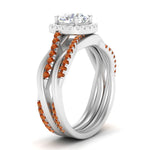 Load image into Gallery viewer, round-cut-halo-orange-sapphire-infinity-bridal-set-in-white-gold-FD9212ROGSAOR-NL-WG-B2.jpg
