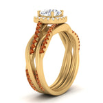 Load image into Gallery viewer, round-cut-halo-orange-sapphire-infinity-bridal-set-in-yellow-gold-FD9212ROGSAOR-NL-YG-B2.jpg