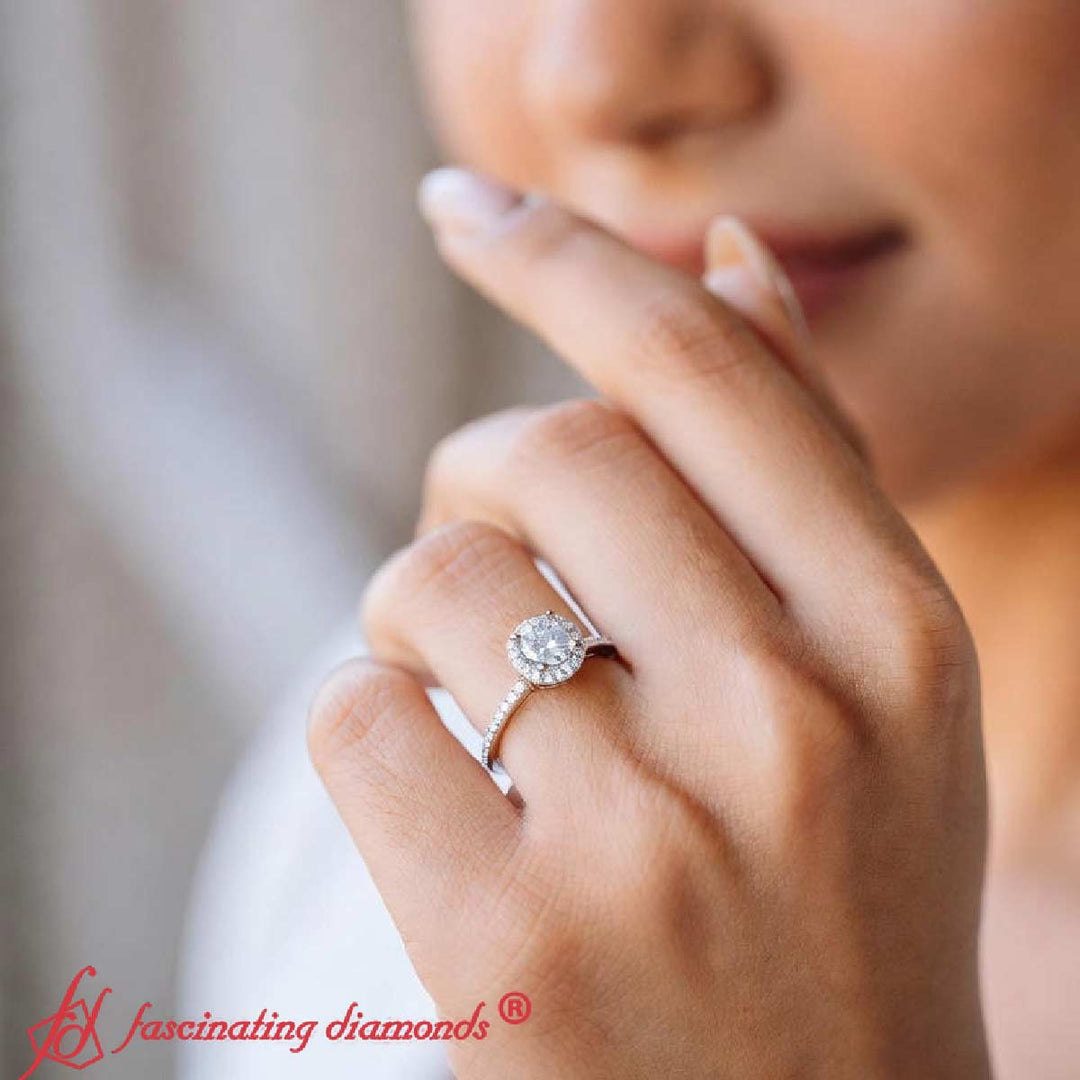Halo Petite Engagement Ring