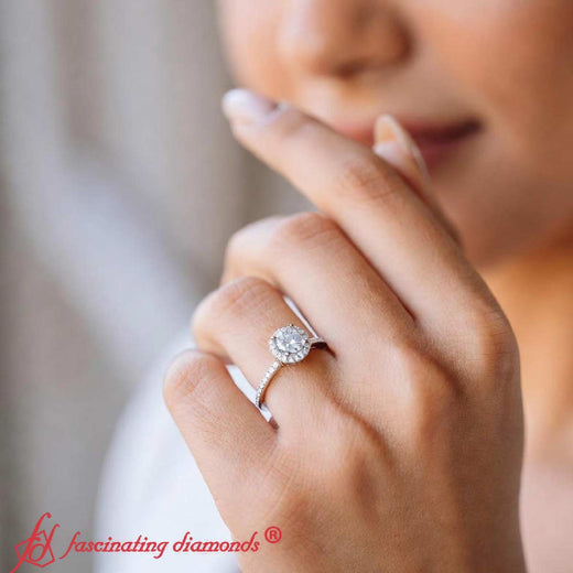 Halo Petite Round Diamond Ring