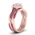 Load image into Gallery viewer, round-cut-halo-pink-sapphire-infinity-bridal-set-in-rose-gold-FD9212ROGSADRPI-NL-RG-B2.jpg
