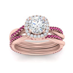 Load image into Gallery viewer, round-cut-halo-pink-sapphire-infinity-bridal-set-in-rose-gold-FD9212ROGSADRPI-NL-RG-B2.jpg
