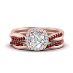 Load image into Gallery viewer, round-cut-halo-ruby-infinity-bridal-set-in-rose-gold-FD9212ROGRUDR-NL-RG-B2.jpg
