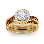Load image into Gallery viewer, round-cut-halo-ruby-infinity-bridal-set-in-yellow-gold-FD9212ROGRUDR-NL-YG-B2.jpg