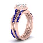 Load image into Gallery viewer, round-cut-halo-sapphire-infinity-bridal-set-in-rose-gold-FD9212ROGSABL-NL-RG-B2.jpg
