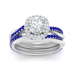 Load image into Gallery viewer, round-cut-halo-sapphire-infinity-bridal-set-in-white-gold-FD9212ROGSABL-NL-WG-B2.jpg
