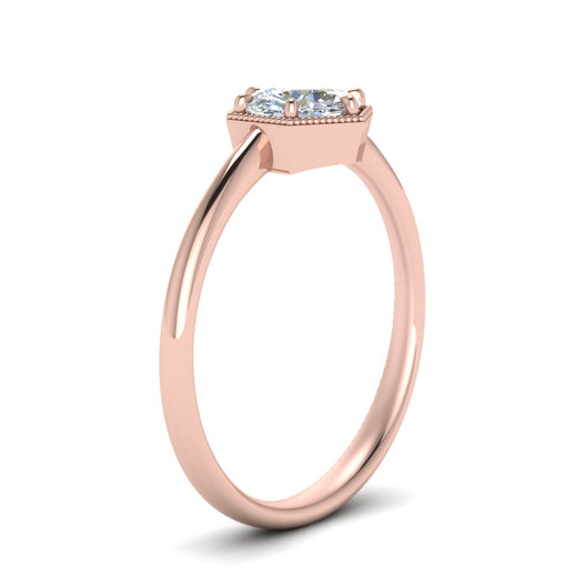Six Prong Round Solitaire Hexagon Engagement Ring – Fascinating
