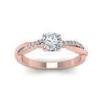 Load image into Gallery viewer, round-cut-infinity-twist-diamond-engagement-ring-in-14K-rose-gold-FD8253ROR-NL-RG

