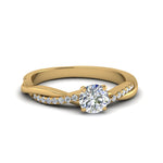 Load image into Gallery viewer, round-cut-infinity-twist-diamond-engagement-ring-in-yellow-gold-FD8253RORHAND-NL-YG
