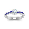 Load image into Gallery viewer, round-cut-infinity-twist-diamond-engagement-ring-with-blue-sapphire-in-14K-white-gold-FD8253RORGSABL-NL-WG