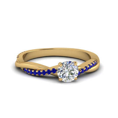round-cut-infinity-twist-diamond-engagement-ring-with-blue-sapphire-in-14K-yellow-gold-FD8253RORGSABL-NL-YG