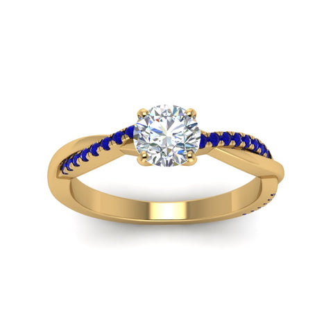 round-cut-infinity-twist-diamond-engagement-ring-with-blue-sapphire-in-14K-yellow-gold-FD8253RORGSABL-NL-YG