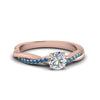 Load image into Gallery viewer, round-cut-infinity-twist-diamond-engagement-ring-with-ice-blue-topaz-in-14K-rose-gold-FD8253RORGICBLTO-NL-RG