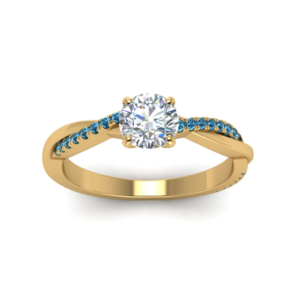 round-cut-infinity-twist-diamond-engagement-ring-with-ice-blue-topaz-in-14K-yellow-gold-FD8253RORGICBLTO-NL-YG