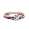 Load image into Gallery viewer, round-cut-infinity-twist-diamond-engagement-ring-with-pink-sapphire-in-14K-rose-gold-FD8253RORGSADRPI-NL-RG