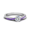 Load image into Gallery viewer, round-cut-infinity-twist-diamond-engagement-ring-with-violac-topaz-in-14K-white-gold-FD8253RORGVITO-NL-WG