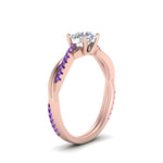 Load image into Gallery viewer, round-cut-infinity-twist-diamond-engagement-ring-with-violac-topaz-in-14K-rose-gold-FD8253RORGVITO-NL-RG
