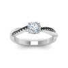 Load image into Gallery viewer, round-cut-infinity-twist-engagement-ring-with-black-diamond-in-14K-white-gold-FD8253RORGBLACK-NL-WG