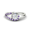 Load image into Gallery viewer, Round Cut Swirl Split Engagement Ring
