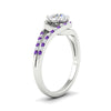 Load image into Gallery viewer, Round Cut Swirl Split Engagement Ring