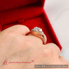 Load image into Gallery viewer, Round Cut Swirl Split Engagement Ring