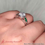 Load image into Gallery viewer, Beautiful Filigree 6 Prong Diamond Ring
